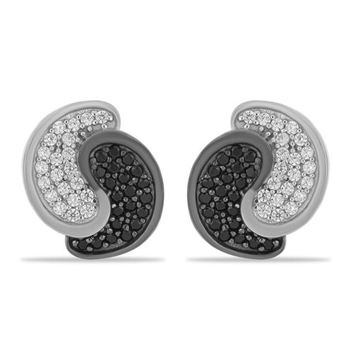 BUY STERLING SILVER NATURAL BLACK SPINEL GEMSTONE EARRINGS